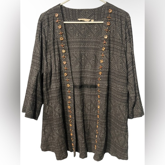 Soft Surroundings cardigan color black size:L - Picture 1 of 5
